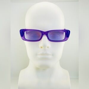 Ray-Ban Teru Bio Based Sunglasses RB4425 Transparent Purple Frame Violet Lenses